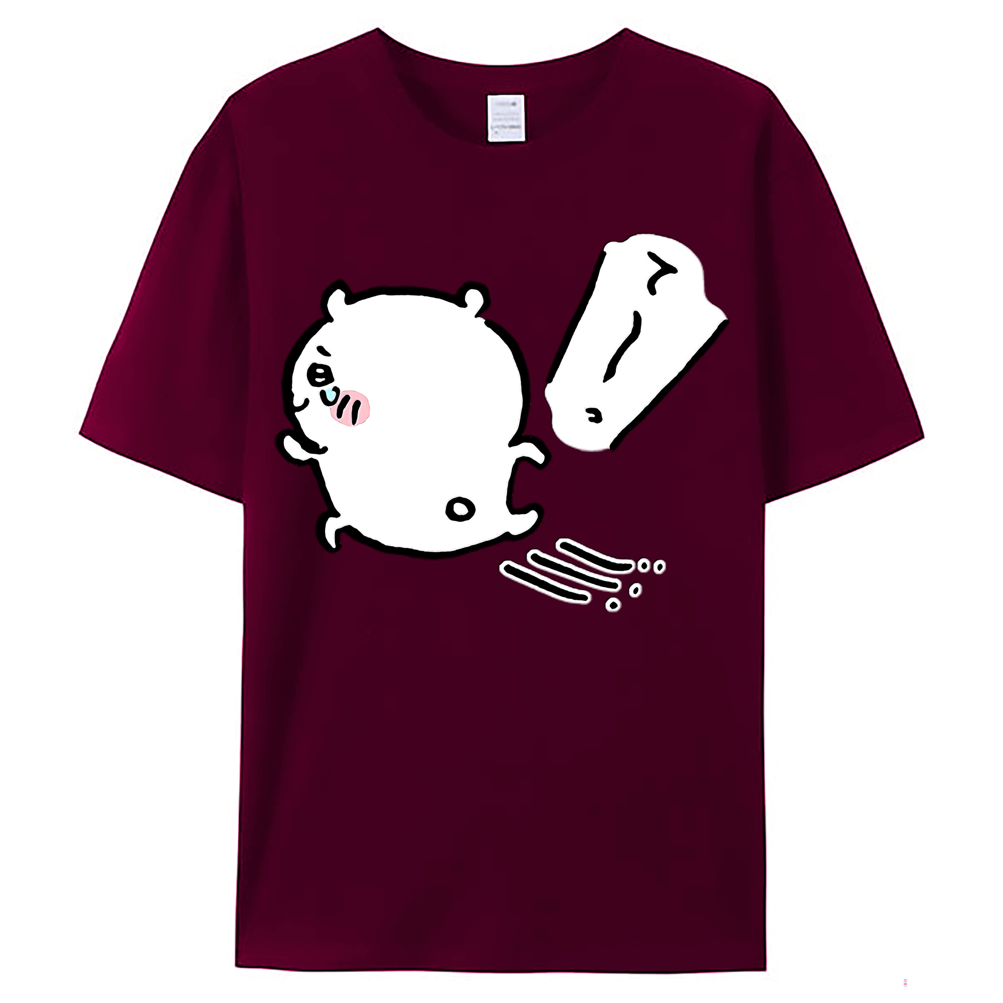 （画像用） ちいかわ ちいかわ Chii-kawa chiikawa レディースカジュアルプリントTシャツ（綿100％）
